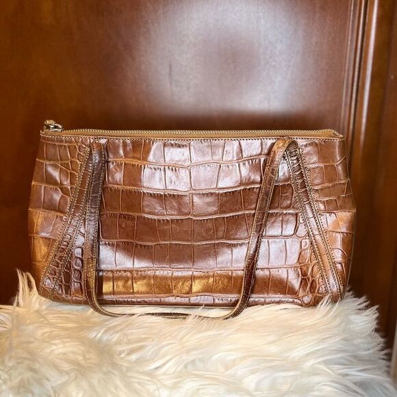 Monsac Leather Snakeskin Bag Shoulder Purse​​​ - Picture 1 of 15